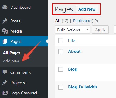 Page/add new